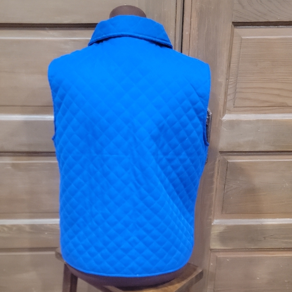 Electric Blue Quilted Vest View 6